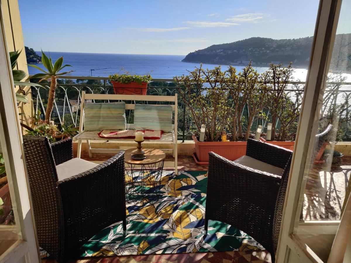 Vintage Flat Overlooking Villefranche Bay Leilighet Eksteriør bilde