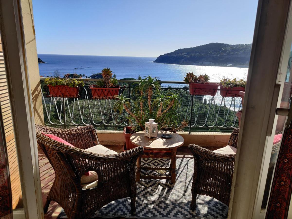 Vintage Flat Overlooking Villefranche Bay Leilighet Eksteriør bilde